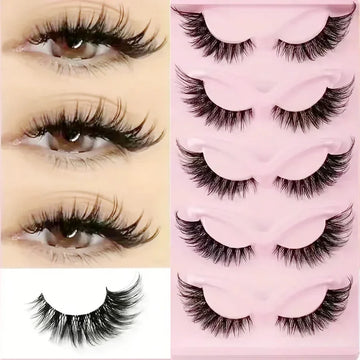 Hot Selling Look Natural Makeup 5 Pairs Cat Eye Lashes