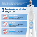 Water Dental Flosser Teeth Picks 4 Jets 3 Modes Portable Cordless D52 Water Flosser for Teeth Cleaner IPX7 Waterproof Oral Picks - Aurex