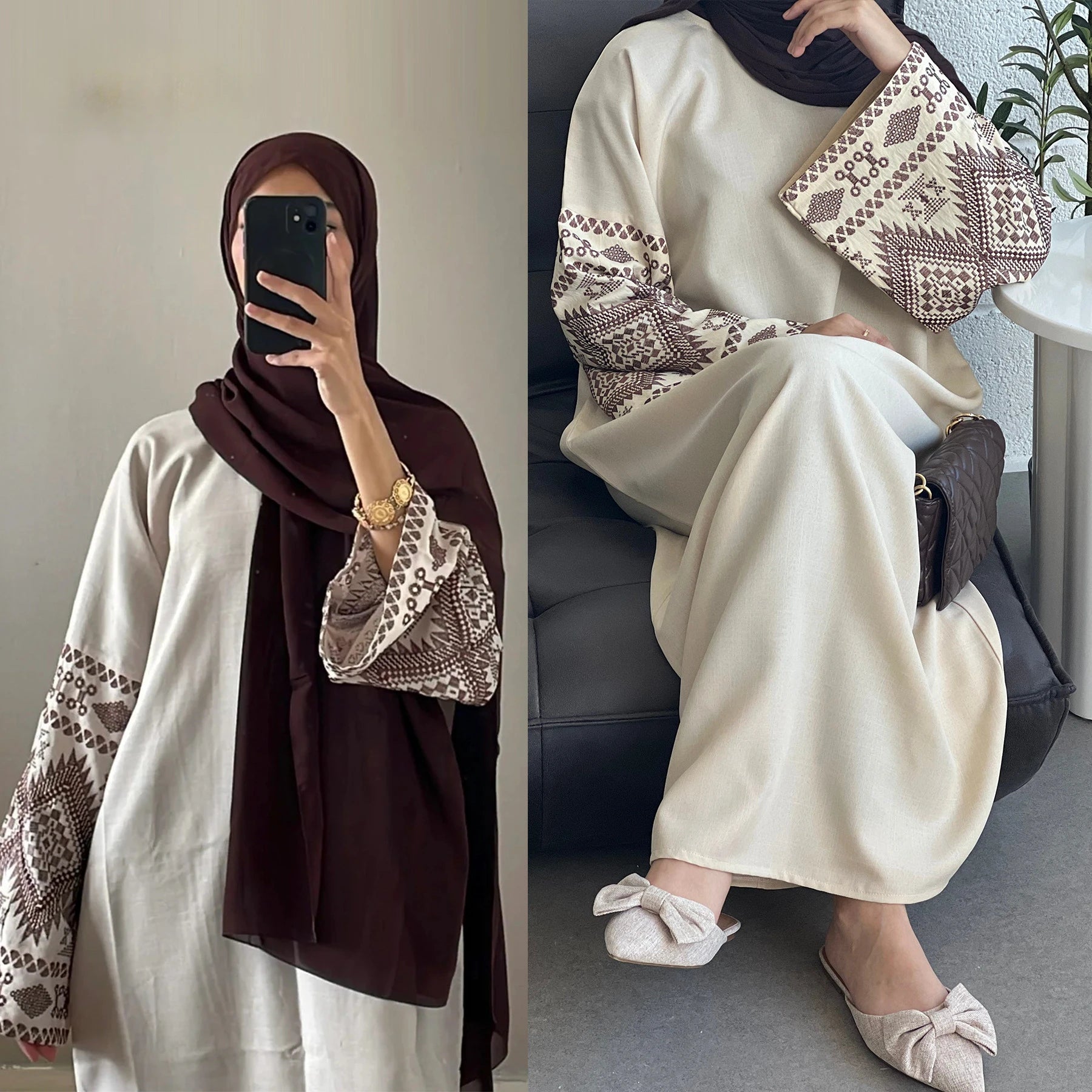 Eid Muslim Abaya for Women Party Embroidery Dresses Kaftan Arab Long Robe Islam Ramadan Dubai Abayas Vestidos Morocco Jalabiya