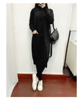 Winter Women Knitted 3 Pieces Set Casual Thicken Long Coat Dress Sweater Coat +top + Pant 3PCS Suits Warm Set Abaya 2024 - Aurex