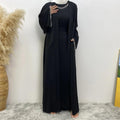 New fashion Muslim women sleeveless dress plus Muslim cardigan two-piece Arab Turkey Dubai dress elegant temperament clothing - Aurex