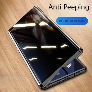 360 Anti Peeping Privacy Double Sided Tempered Glass Case For Samsung Galaxy S25 S24 S23 Ultra Case Metal Bumper Magnetic Cover