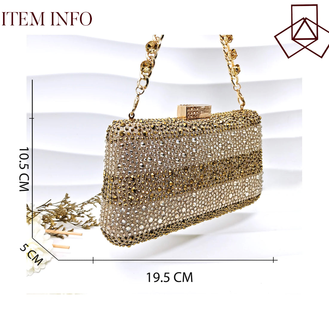 QSGFC INS Gold Color Elegant Women Heels Shoes and Bag Set Hollow Rhinestones  High Heels Wedges Shoes Matching Bag