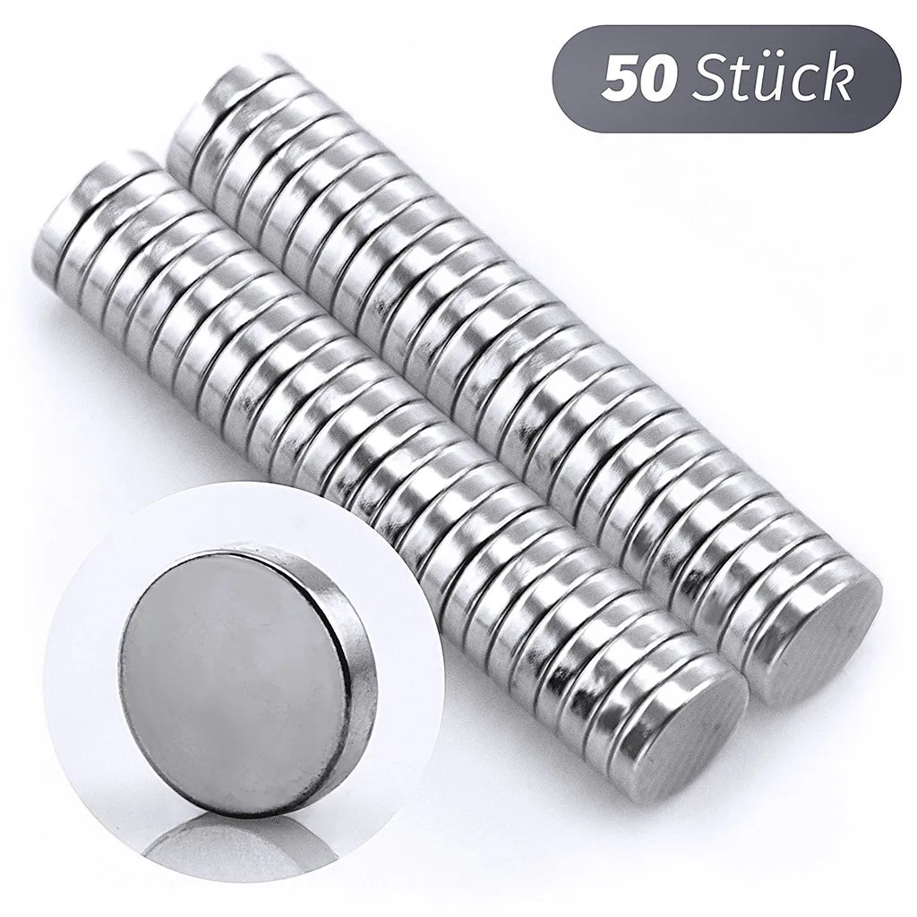 50pcs Super Strong Neodymium Disc Magnets Powerful Rare Earth Magnets For Fridge, Diy, Building, Scientific And Office Magnets - Aurex