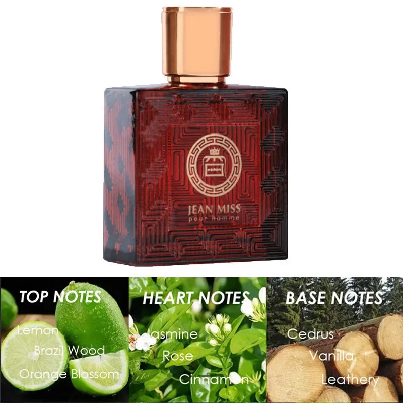 50ML Men Perfume Cologne Scent Eau De Parfum Spray Homme Perfume Blue Oriental Woody Tone Charming Sexually Lasting Fragrances - Aurex