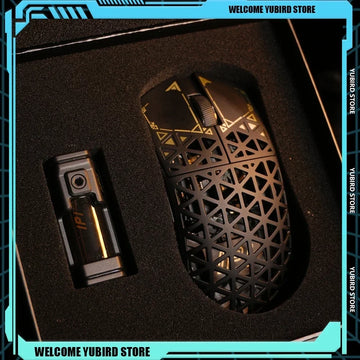 IPI NEW Float Hollow Out 3-Mode Wireless E-sport Gaming Mouse 8000Hz PAW3395 Carbon Fiber Customize Mice PC Gaming Accessories