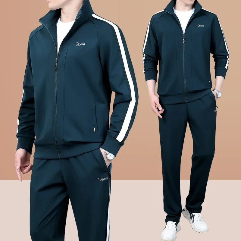 2024 Plus Size Thicken Men Set Warm Thick Hooded 2PC Hoodies Zipper Sports Suit Gym Hombre Tracksuit Men Joggers Women - Aurex