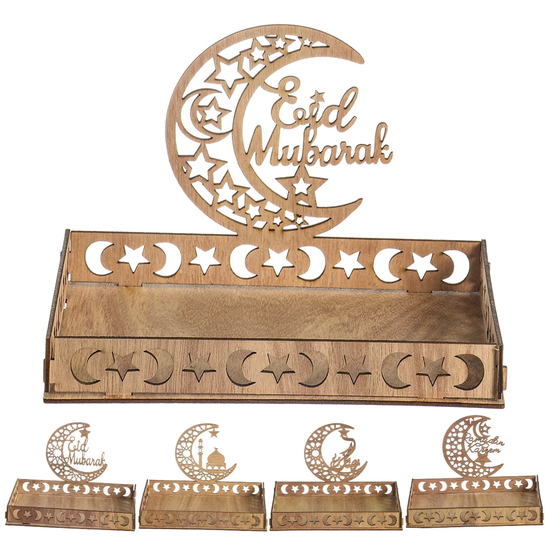 Eid Mubarak Islamic Wooden Pendant 2025 Ramadan Kareem Decoration Islam Muslim Party Favors Eid Ramadan Mubarak Gift Eid Al Adha