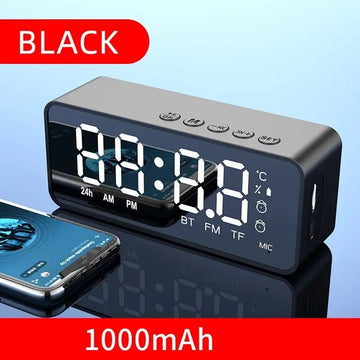 Wireless Bluetooth Speaker Small Mini Alarm Clock Portable Cannon Mini Voice Broadcast the Card Instert Vehicular Audio System W